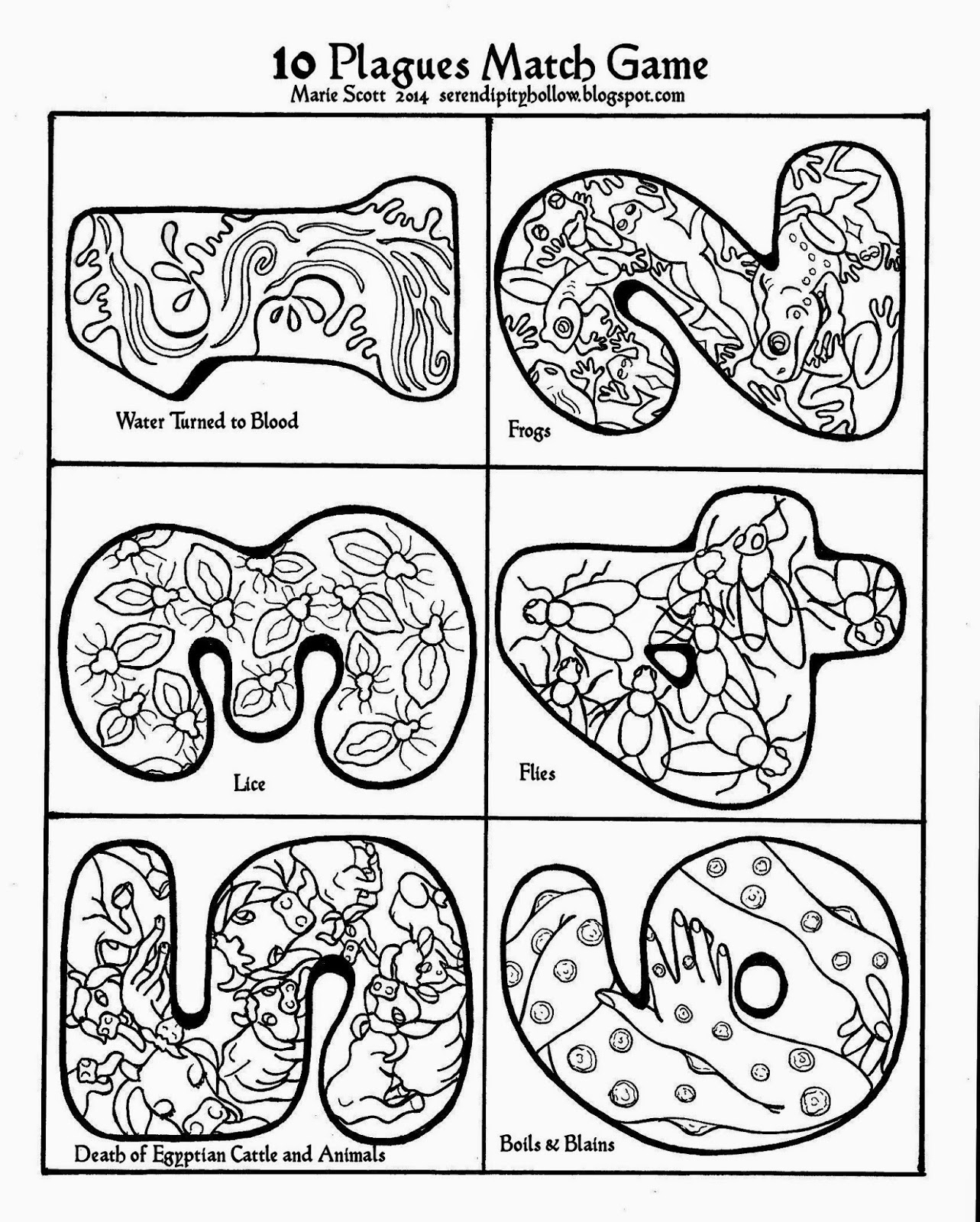Printable 10 Plagues Of Egypt Coloring Pages