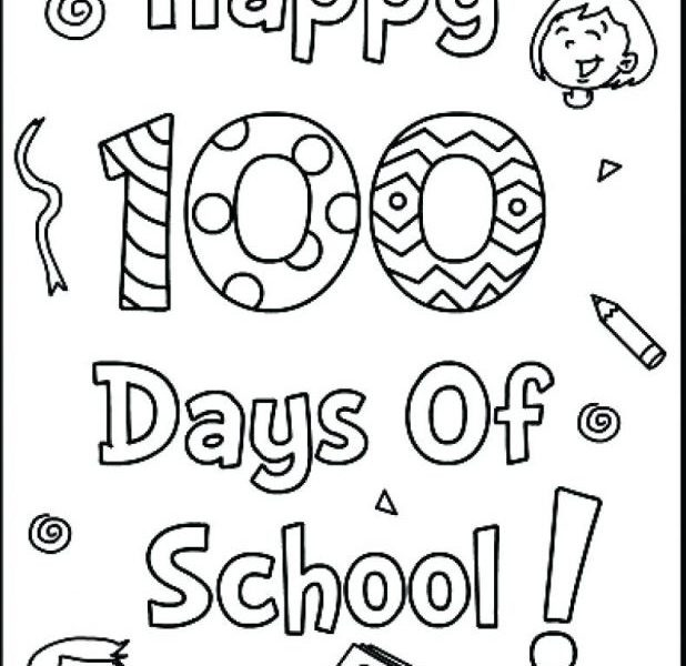 100th Day Of School Coloring Pages Free at Free