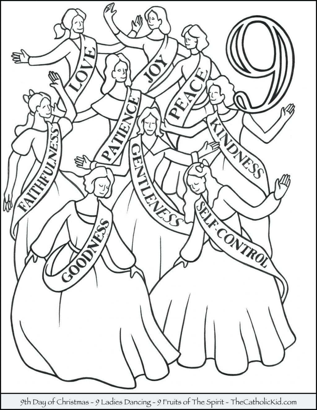 12 Days Of Christmas Coloring Pages at Free