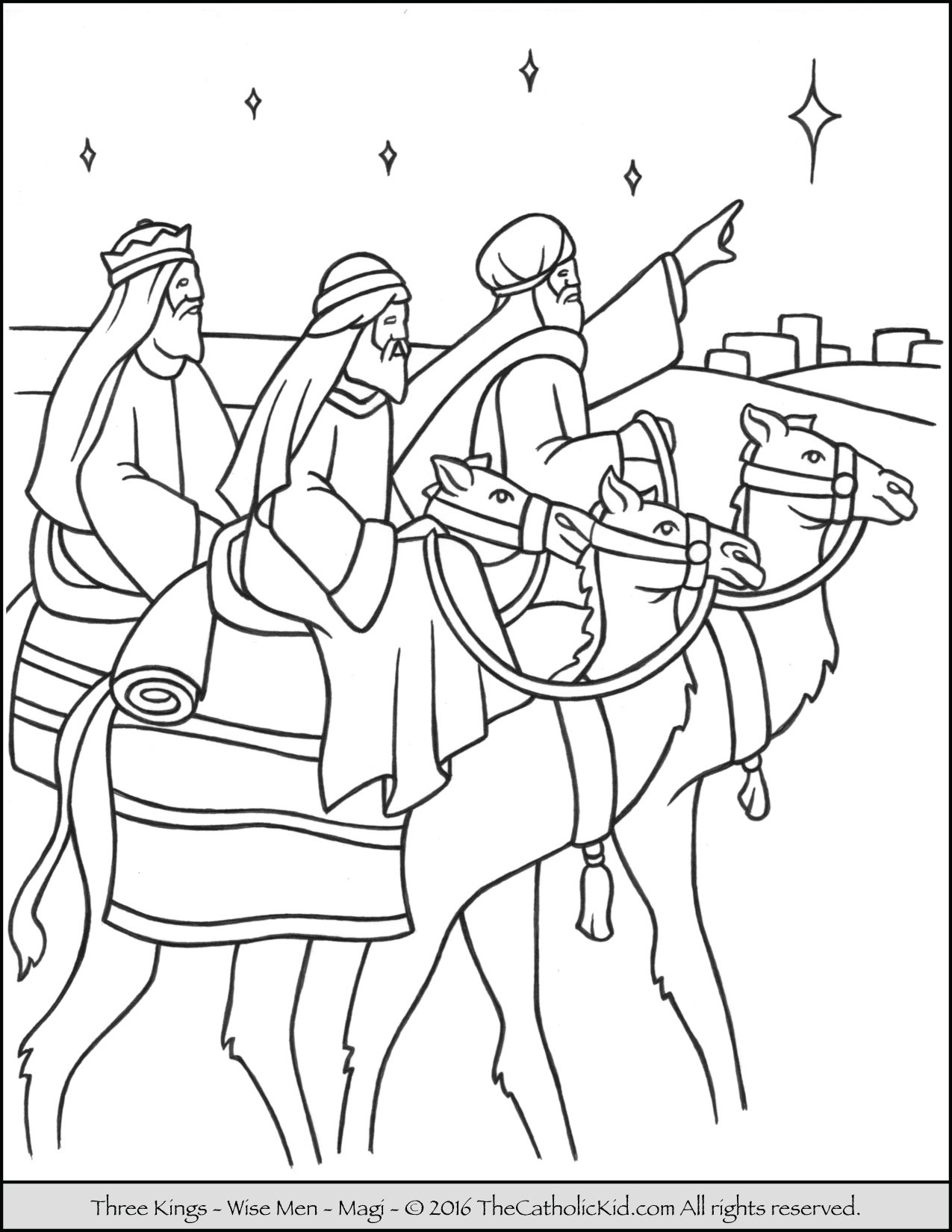 3 Kings Coloring Page at GetColorings.com | Free printable colorings