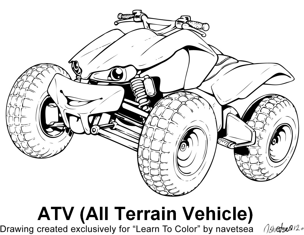4 wheeler coloring pages at getcolorings  free