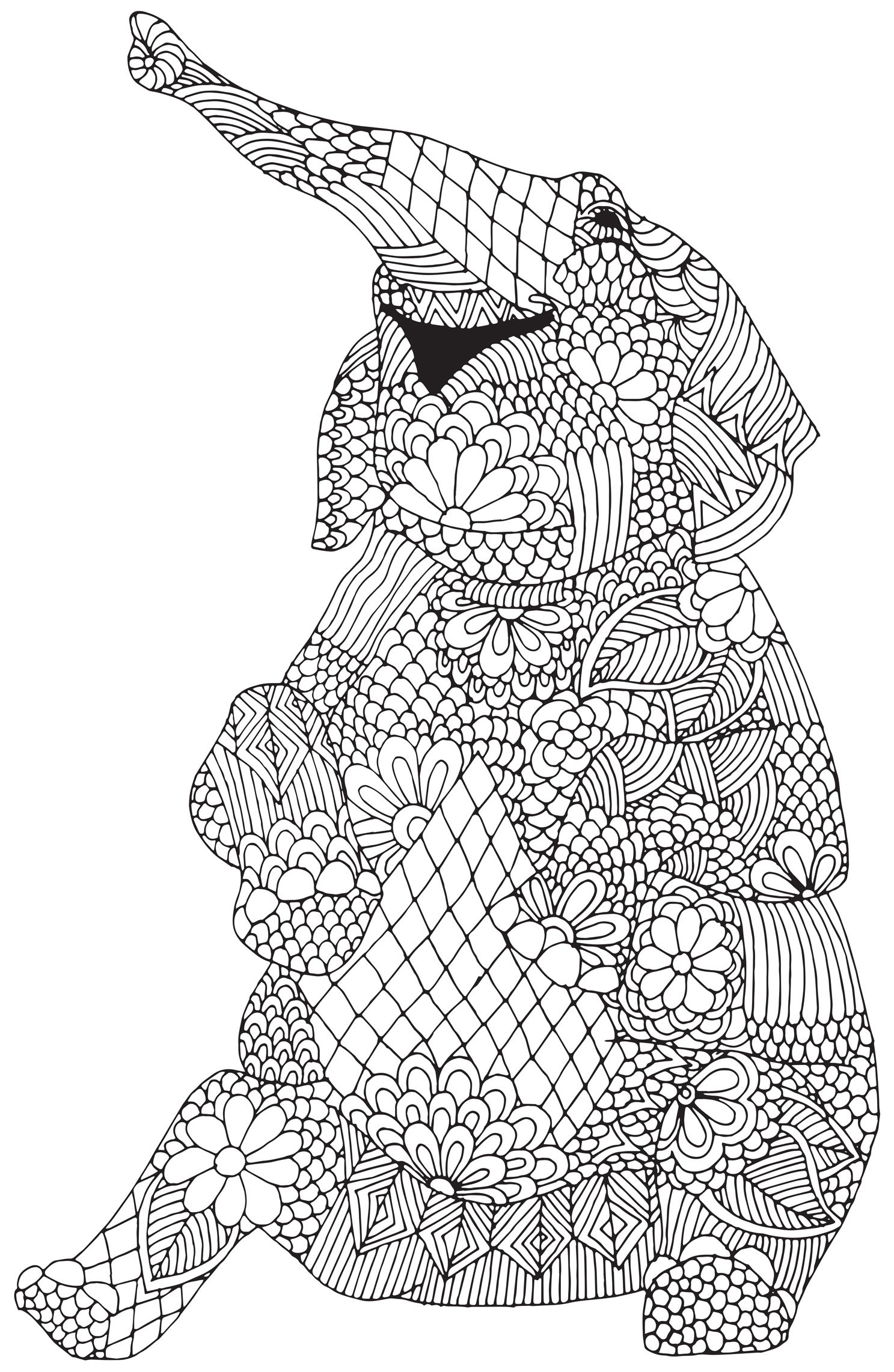 Abstract Animal Coloring Pages at Free printable