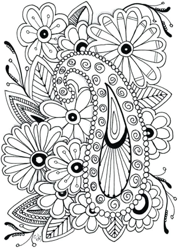 Abstract Flowers Coloring Pages At GetColorings.com | Free Printable ...