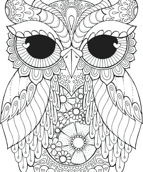 Abstract Owl Coloring Pages at GetColorings.com | Free printable