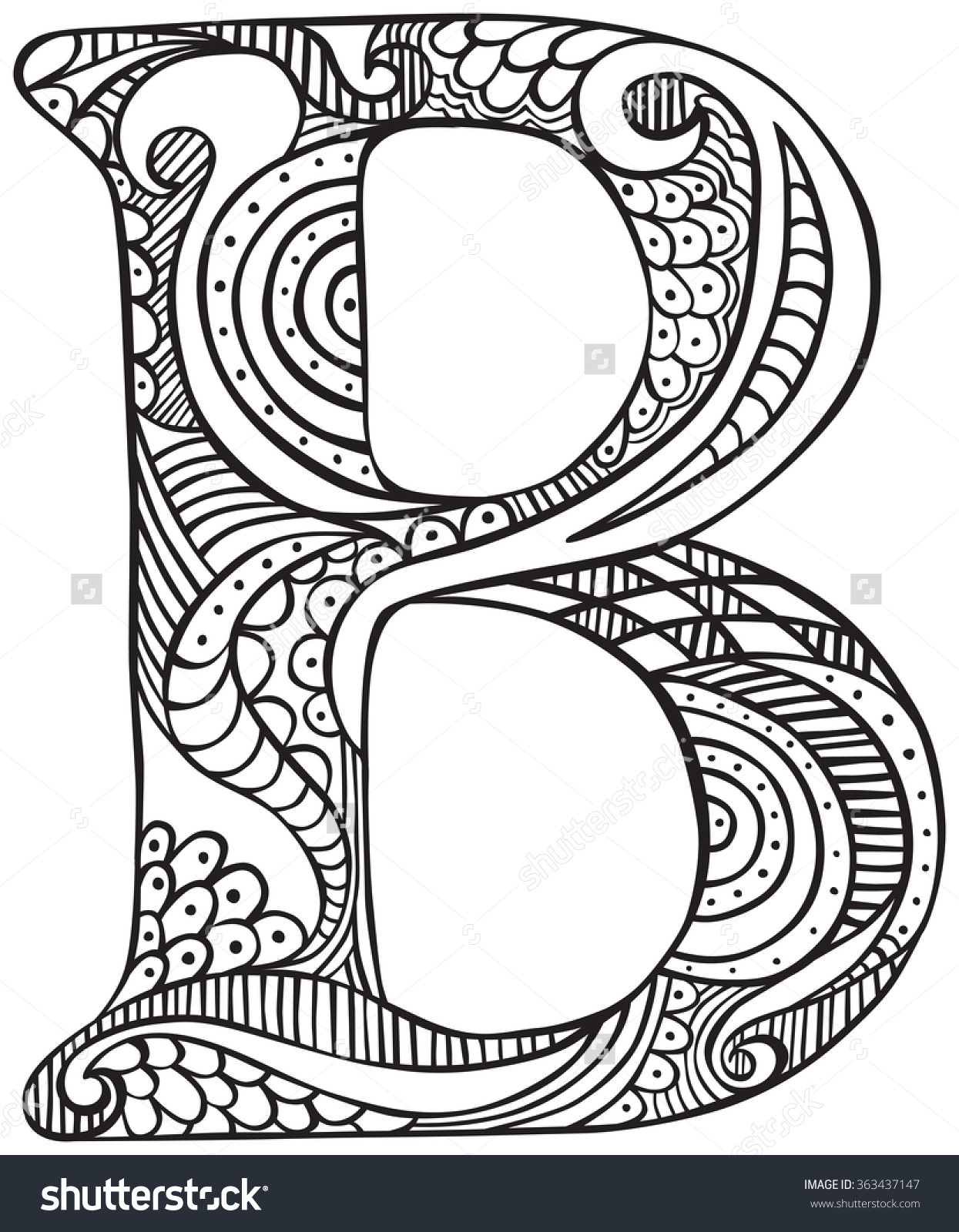 Printable Letter Coloring Pages For Adults