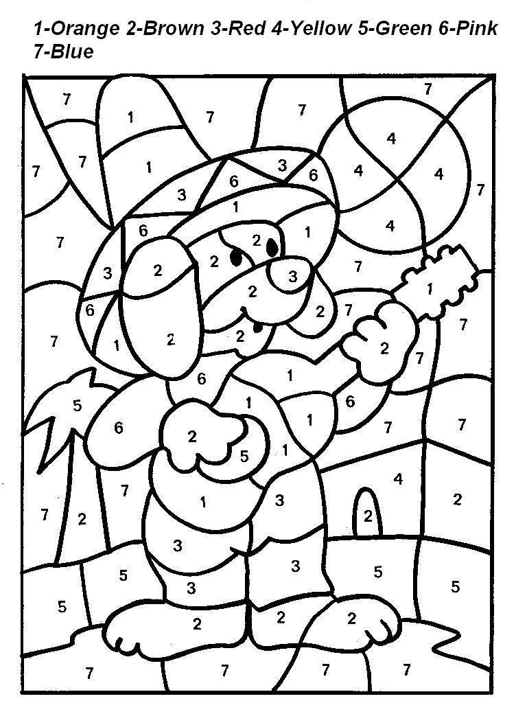 Advanced Color By Number Coloring Pages at Free