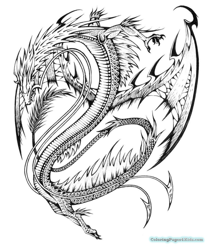 Advanced Dragon Coloring Pages At GetColoringscom | Free Printable