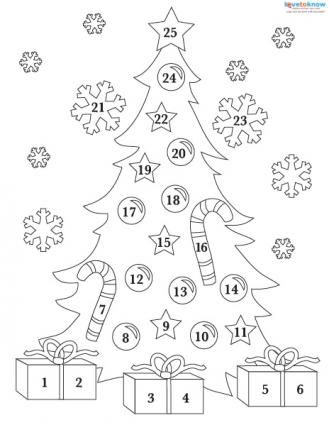 Advent Calendar Coloring Pages at GetColorings.com | Free printable ...