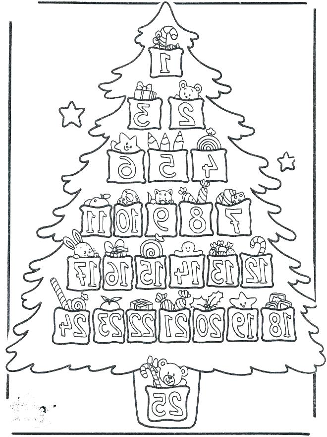 Advent Calendar Coloring Pages at Free printable