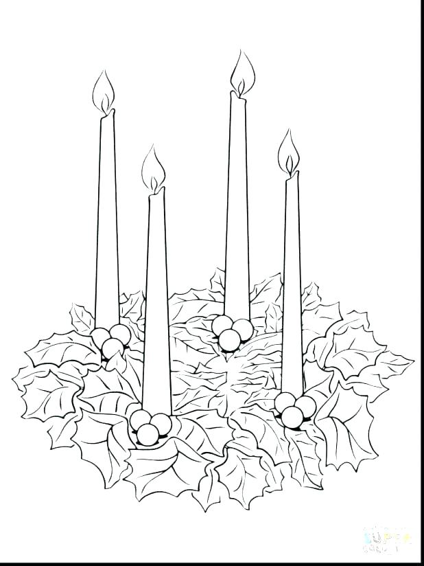 Advent Wreath Coloring Page at Free printable