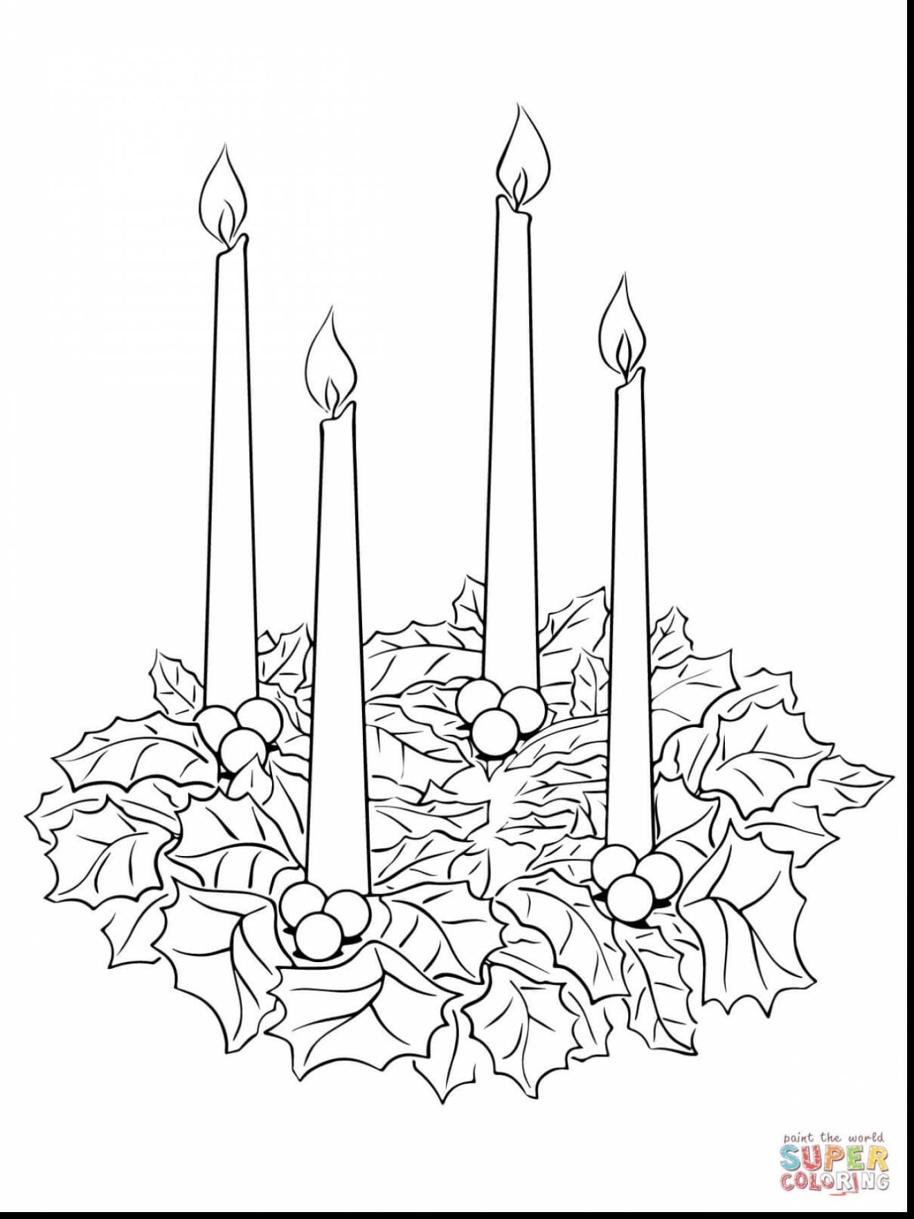 Advent Wreath Coloring Page at Free printable