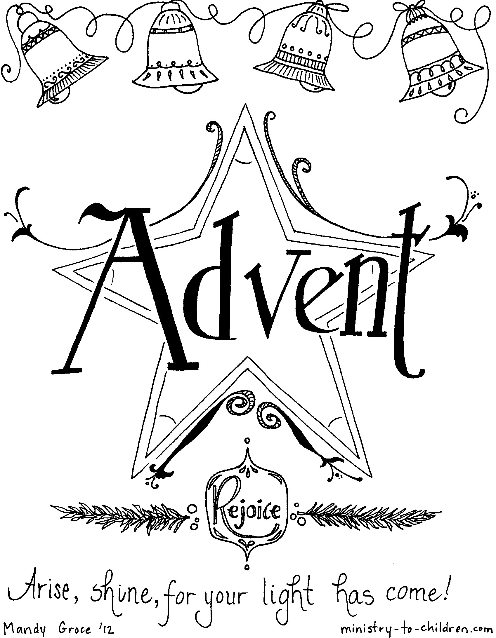 Advent Wreath Coloring Sheet Sketch Coloring Page