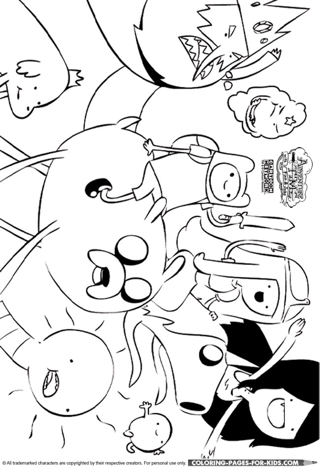 Adventure Time Coloring Pages All Characters at GetColorings.com | Free