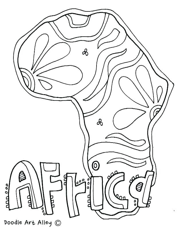 Africa Map Coloring Pages at GetColoringscom Free