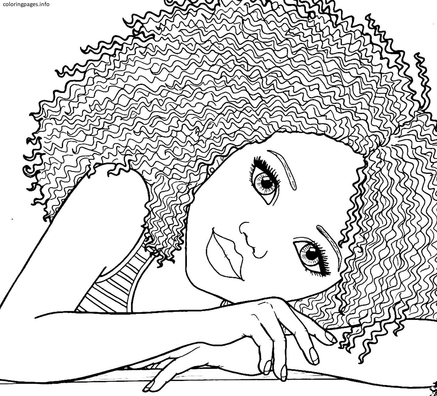 African Girl Coloring Pages at Free printable