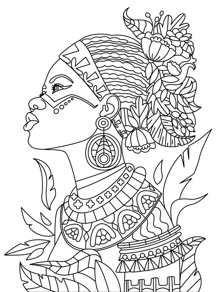 African American Women Coloring Pages African American Woman Drawing 