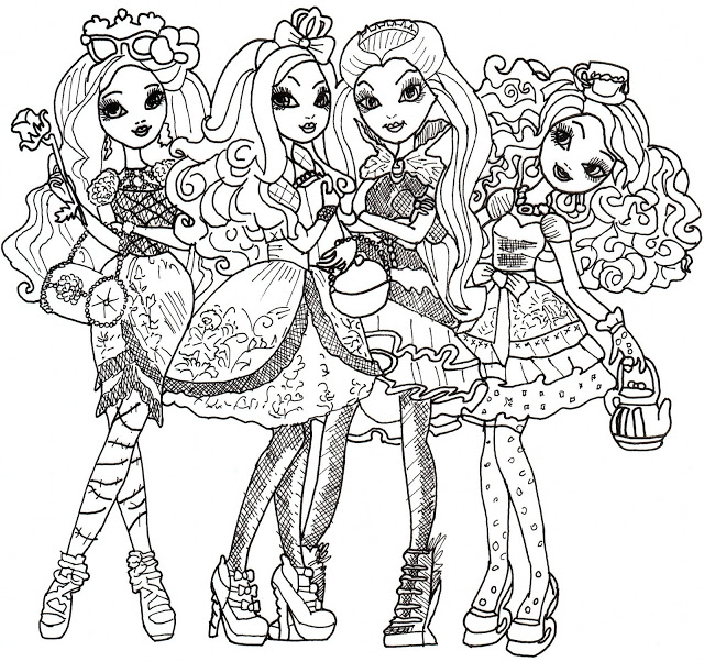 640x602 Ever After High Coloring Pages