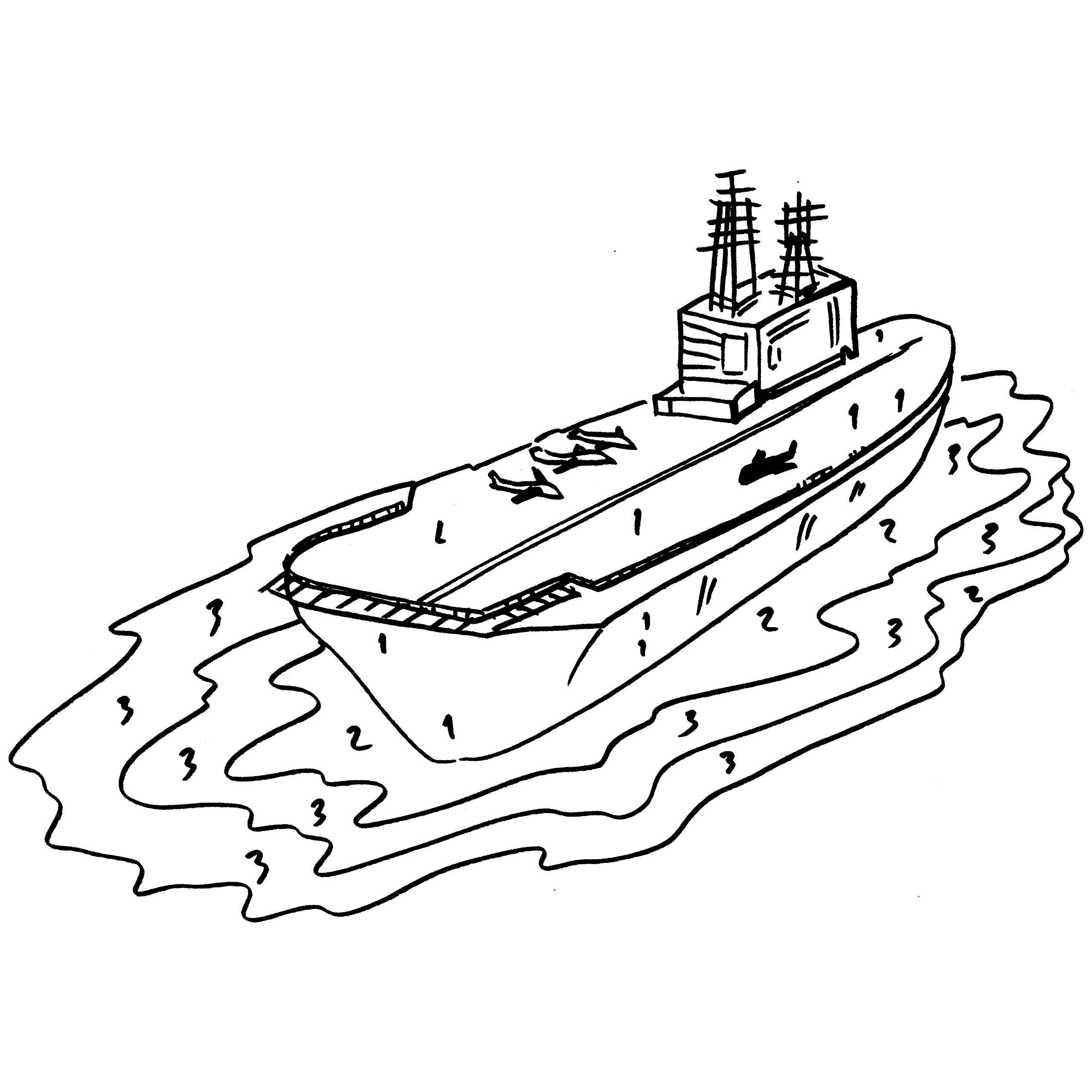 Aircraft Carrier Coloring Page at GetColorings.com | Free printable