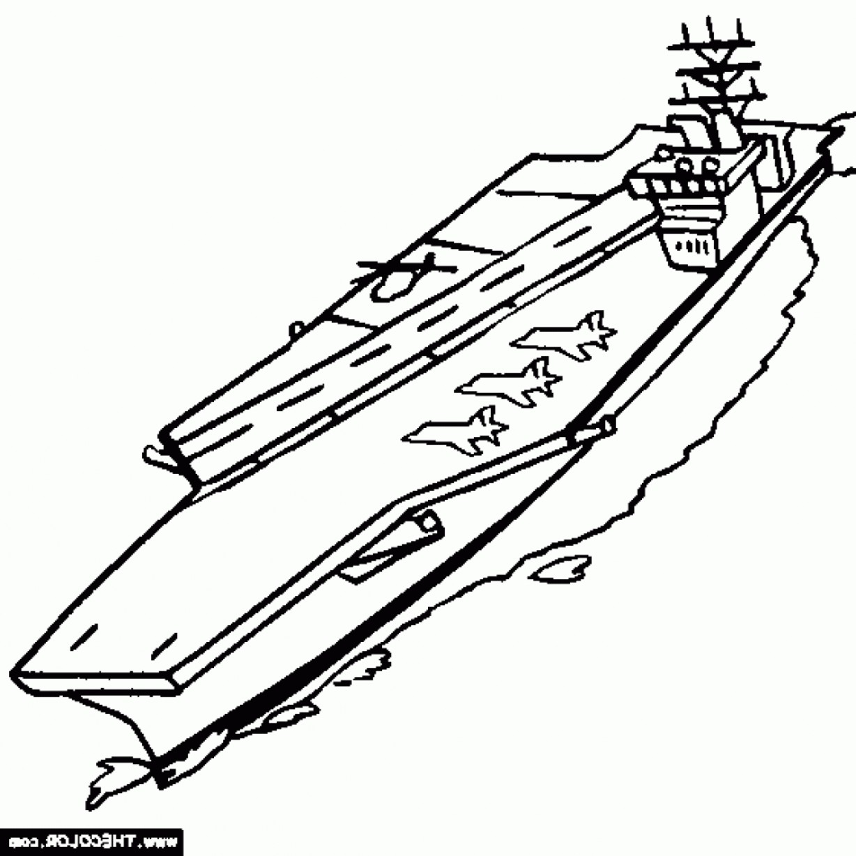 Aircraft Carrier Coloring Page At Getcolorings Free Printable