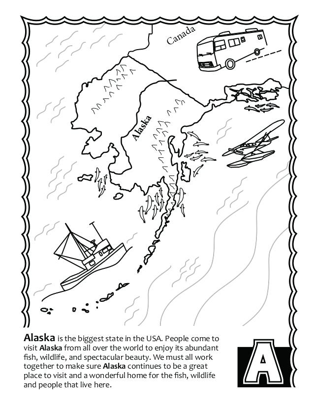 Alaska Map Coloring Page at GetColorings.com | Free printable colorings