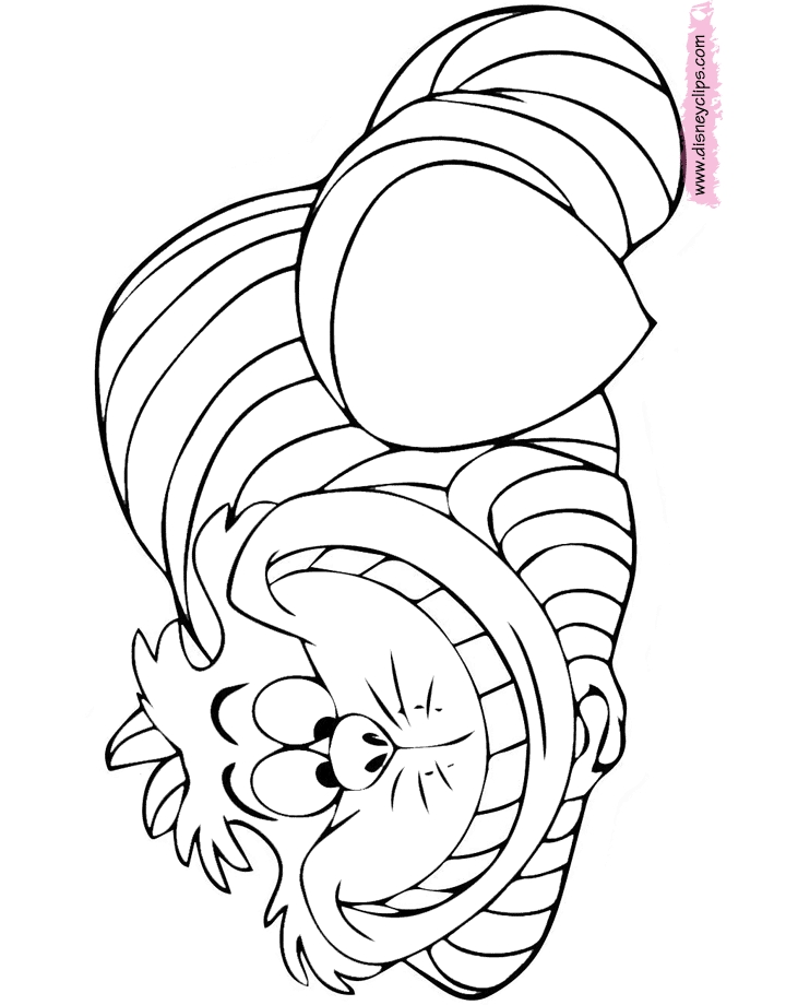 Alice In Wonderland Coloring Pages Cat - Alice in Wonderland coloring