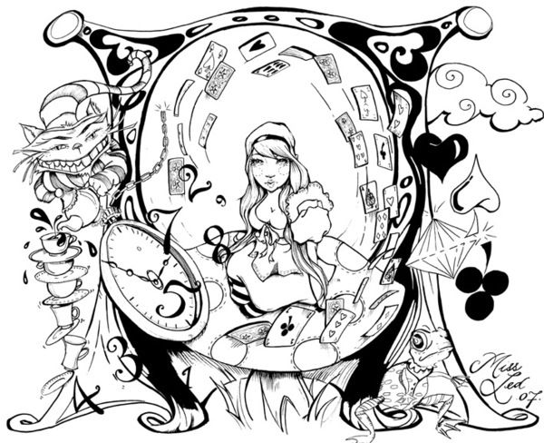 Alice In Wonderland Mad Hatter Coloring Pages at GetColorings.com
