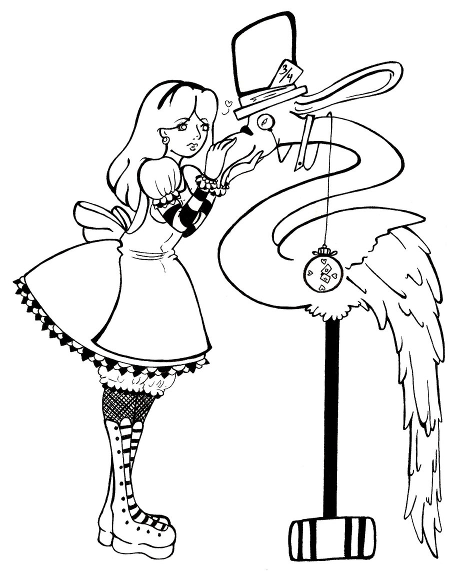 Alice In Wonderland Coloring Pages For Adults at GetColorings.com