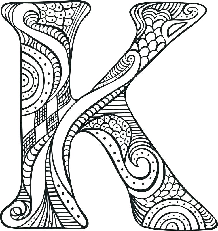 Alphabet Coloring Pages For Adults At GetColorings Free Printable 