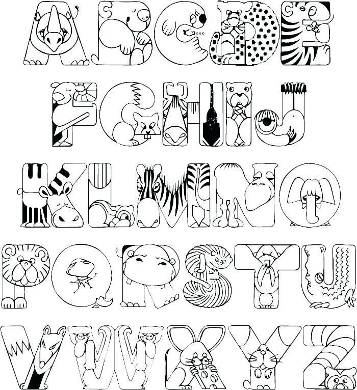 Alphabet Coloring Pages For Adults at Free printable