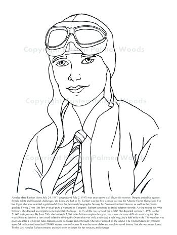 Amelia Earhart Coloring Page at GetColorings.com | Free printable