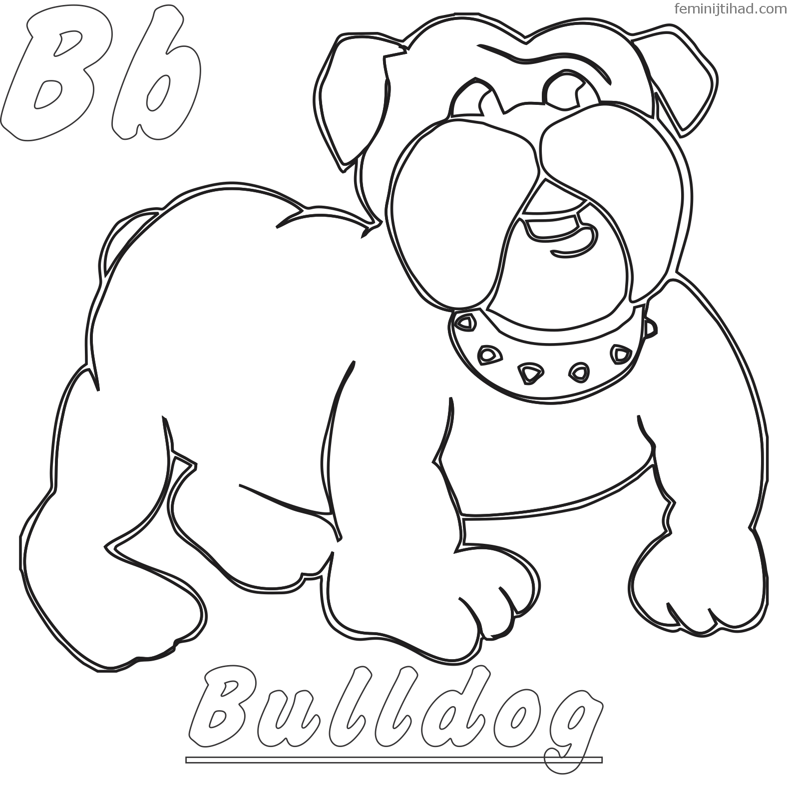 American Bulldog Coloring Pages at Free printable