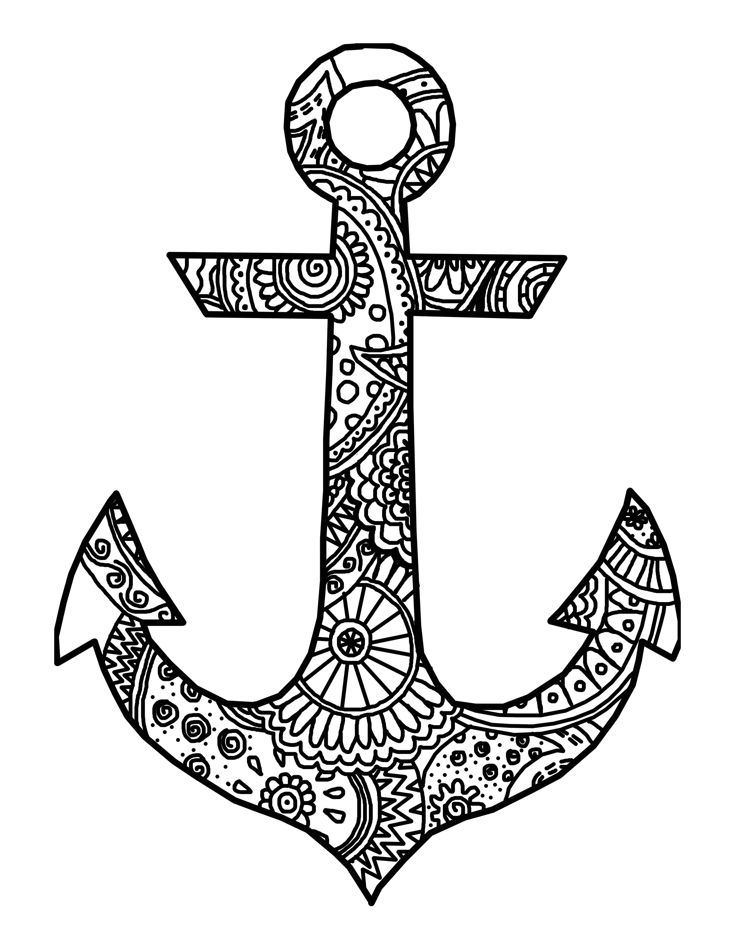 Anchor Coloring Page at GetColorings.com | Free printable colorings