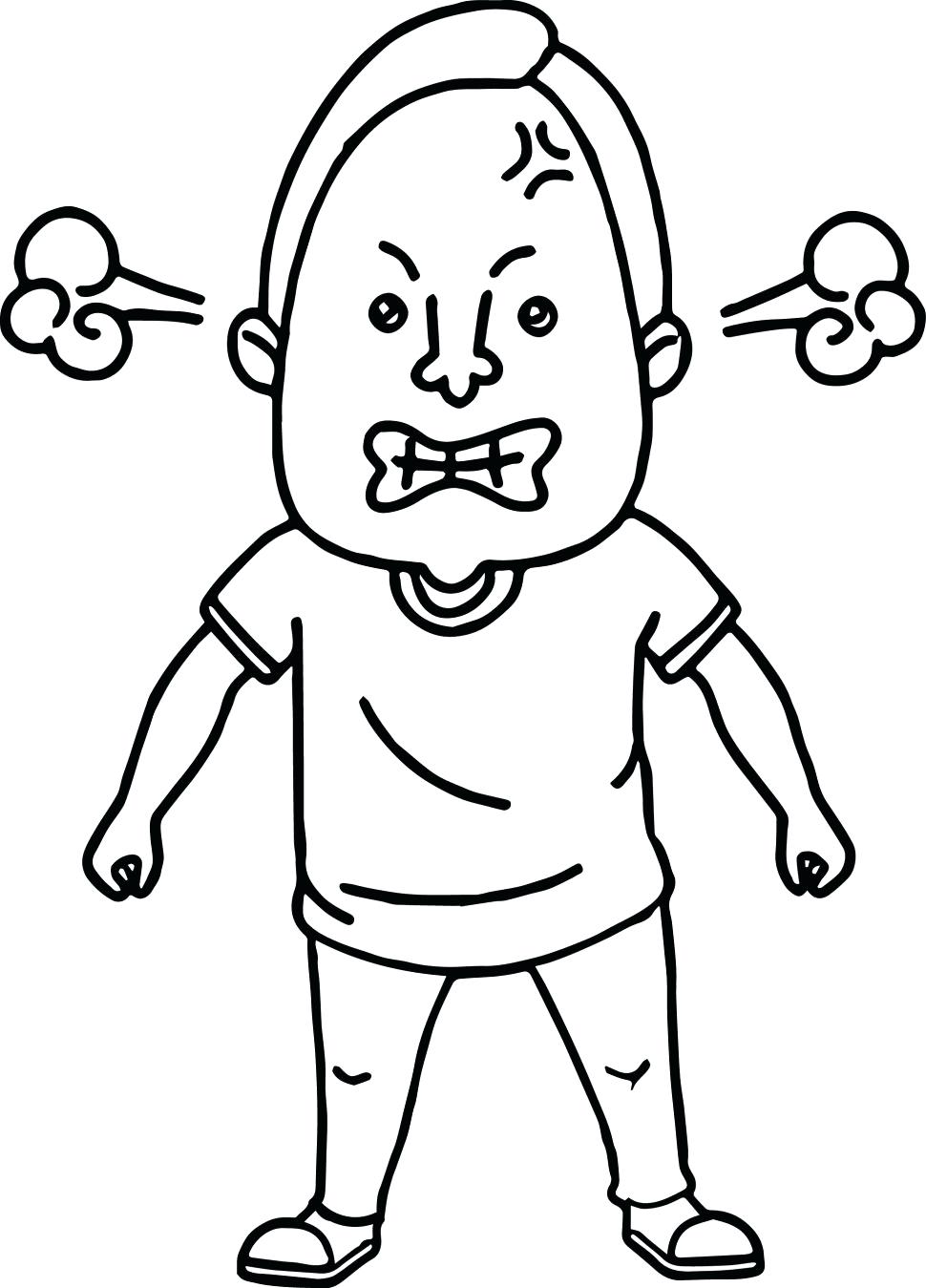 Angry Face Coloring Page At GetColorings Free Printable Colorings