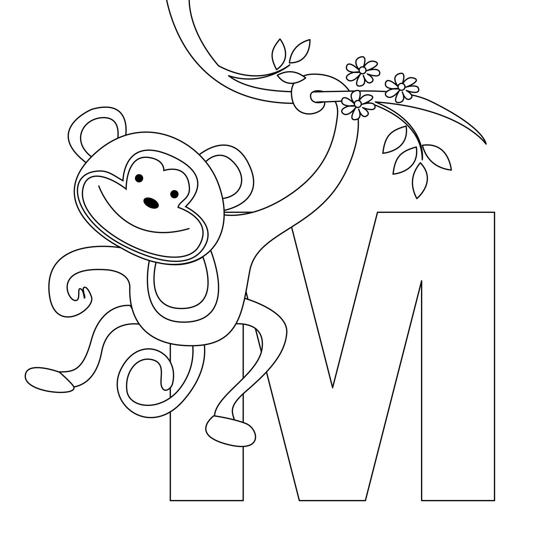 Animal Alphabet Coloring Pages At Free Printable