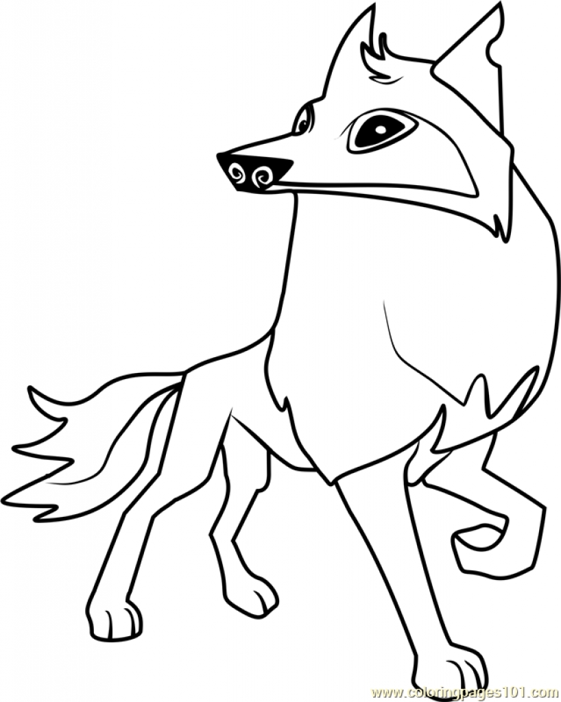 Animal Jam Wolf Coloring Pages at Free printable