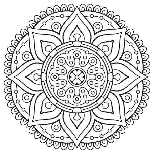 500x500 Animal Mandala Coloring Pages Online
