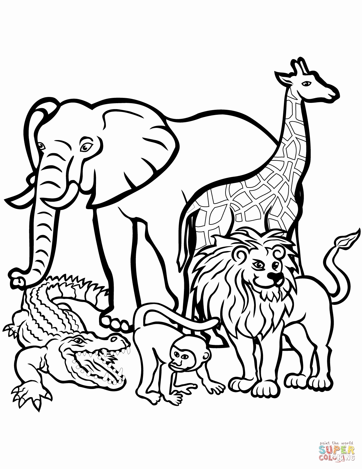 Animal Outline Coloring Pages at Free printable