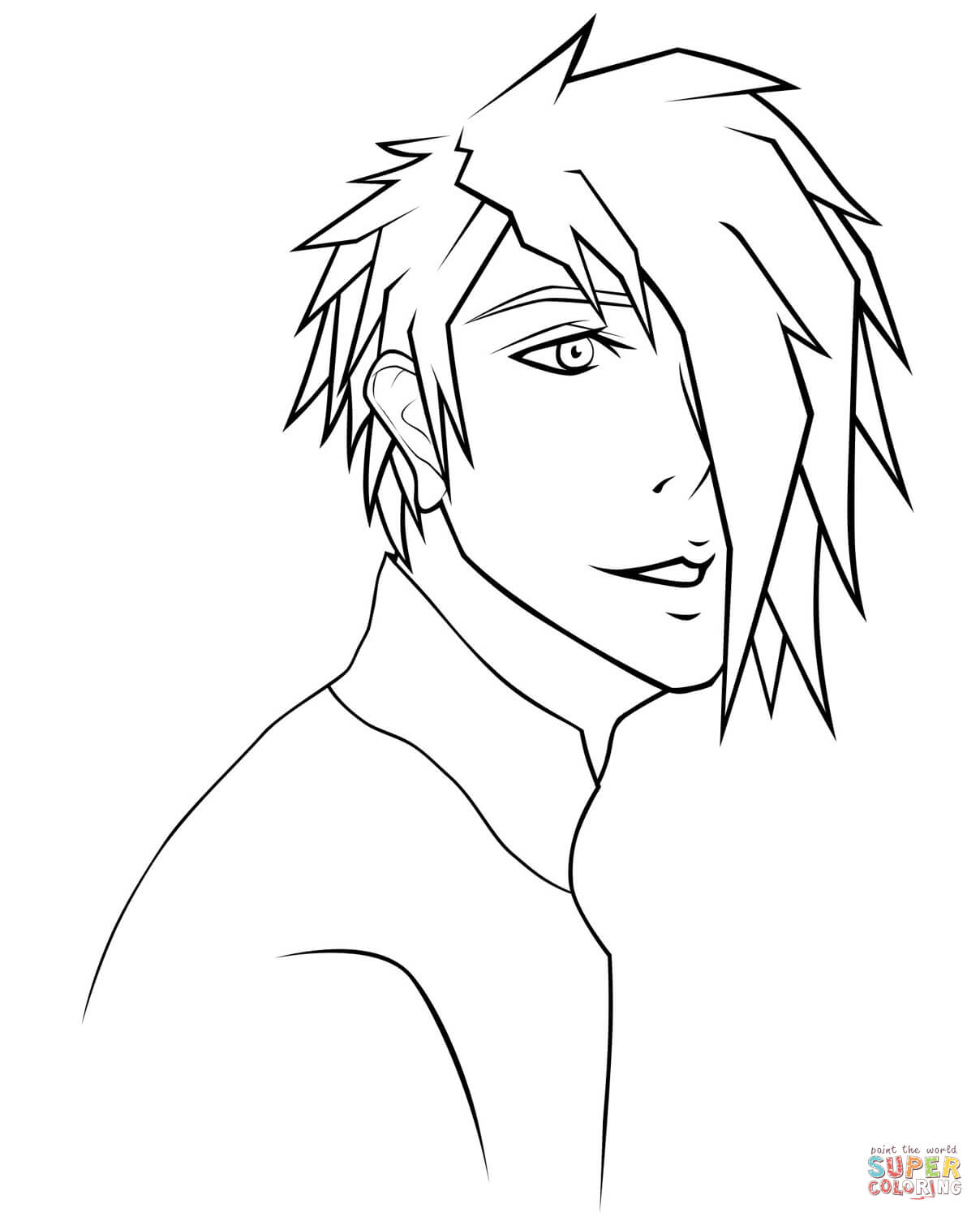 Anime Boy Coloring Pages At GetColorings Free Printable Colorings 