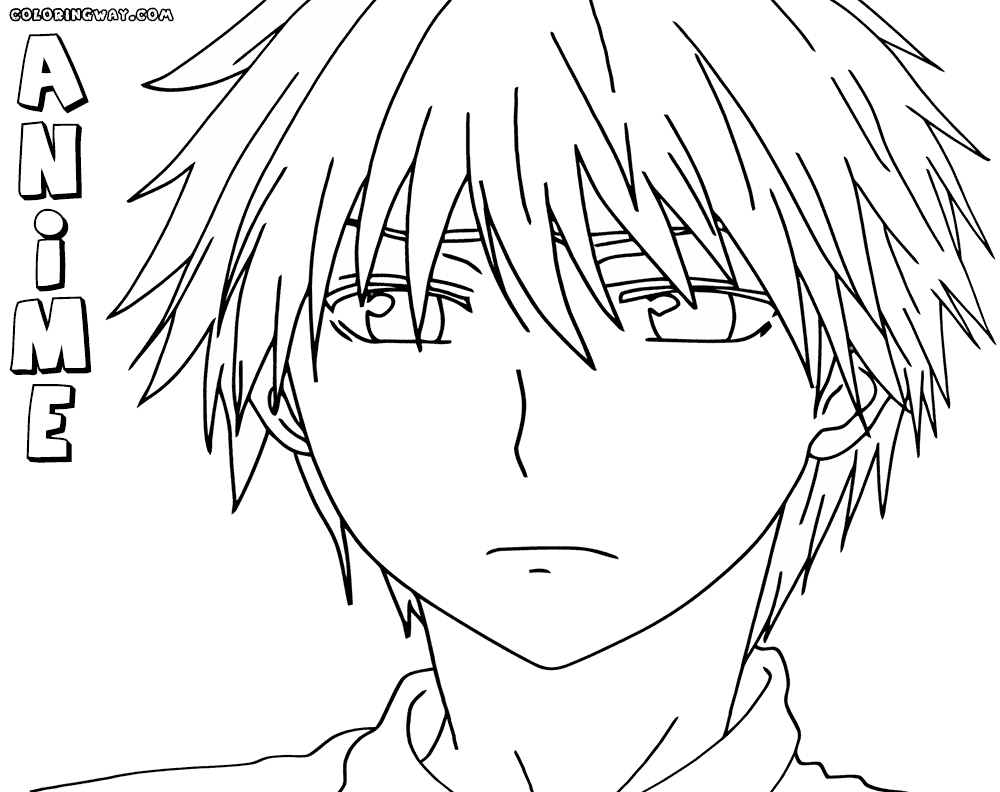 Anime Boy Coloring Pages at GetColorings.com | Free printable colorings