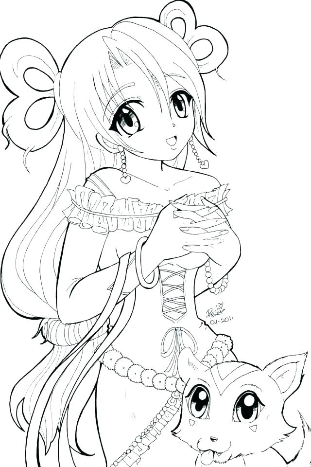 Coloring Pages Anime Characters : Fanart - Free Chibi Colouring Pages