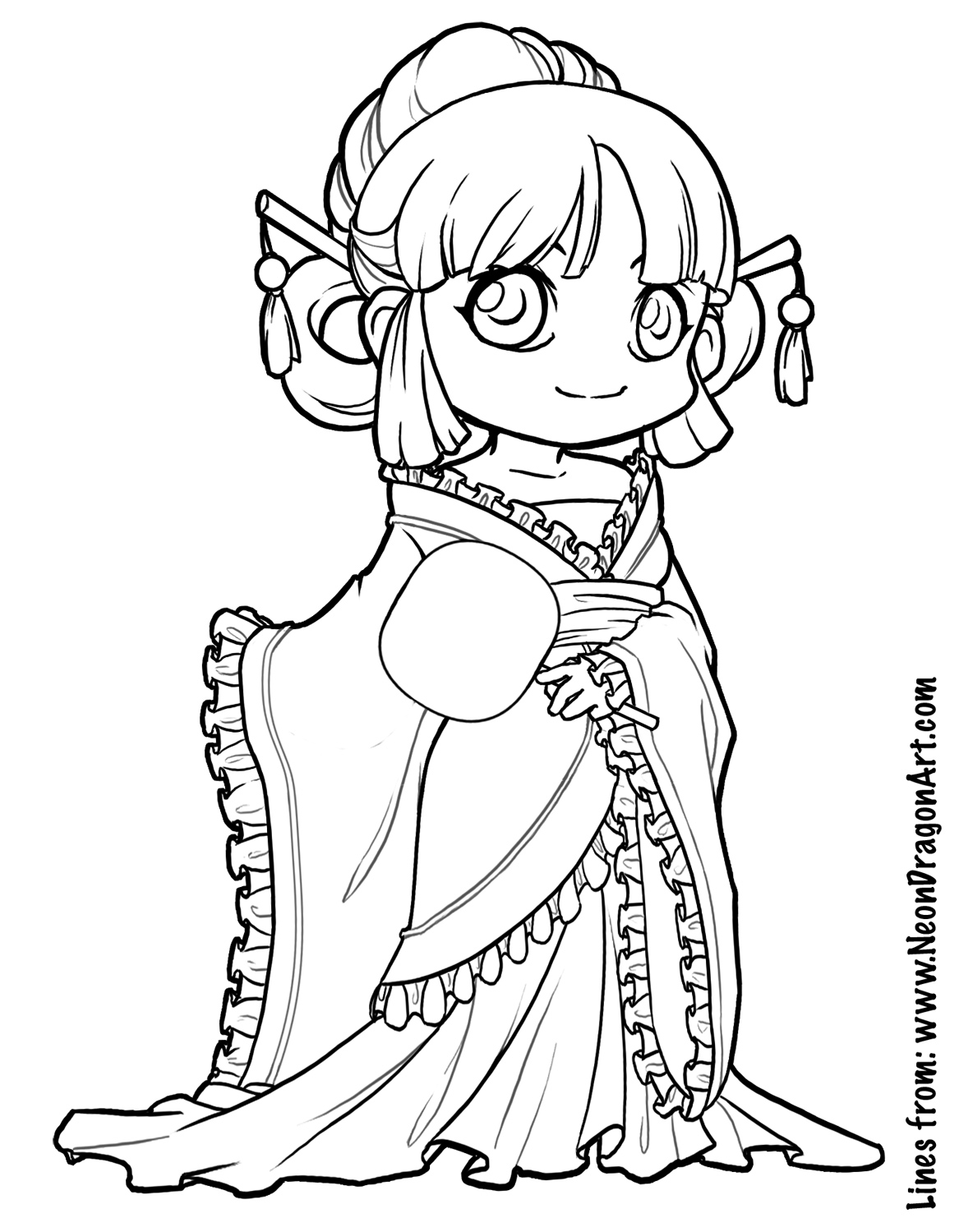 Anime Christmas Coloring Pages at GetColorings.com | Free printable