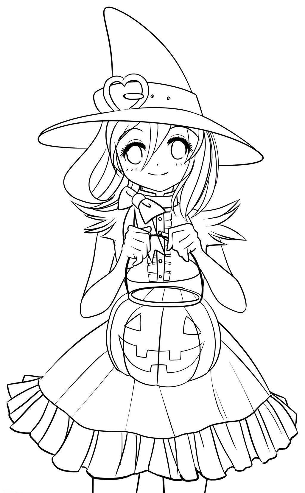 1024x1655 Anime Halloween Coloring Pages Sheets
