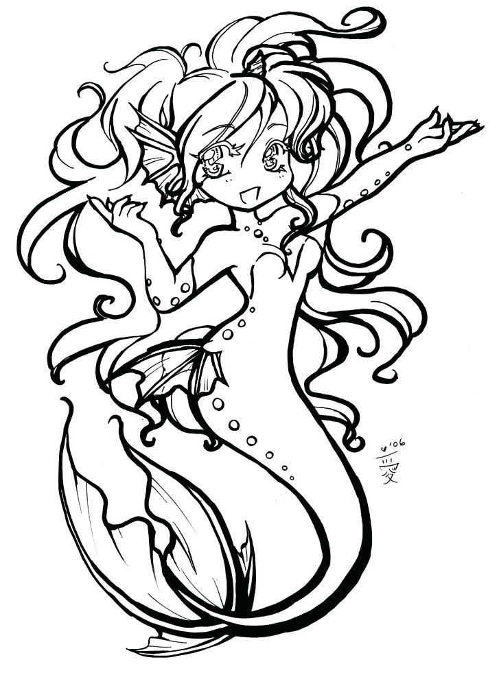 Anime Mermaid Coloring Pages at GetColorings.com   Free printable ...
