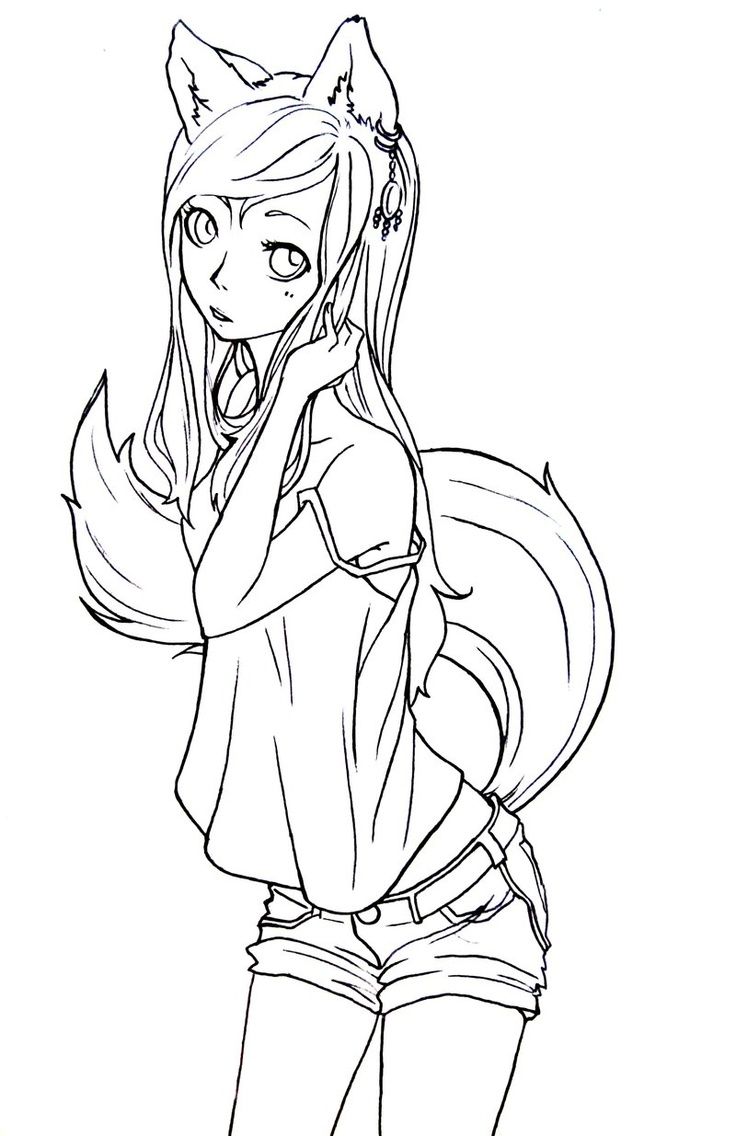Anime Neko Coloring Pages at GetColorings.com   Free ...