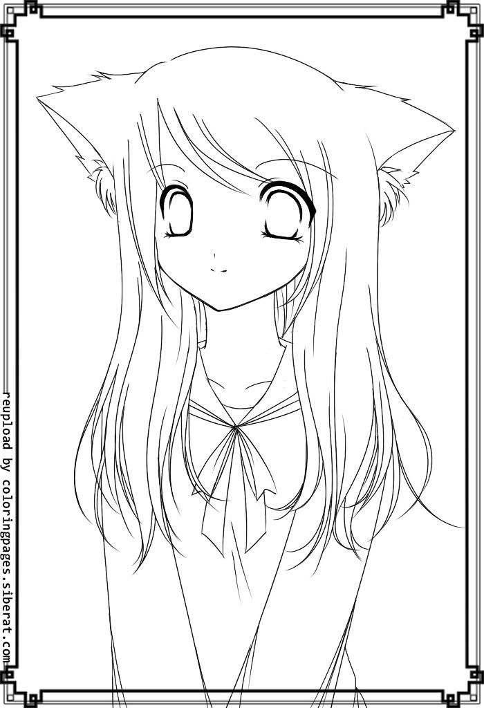 Anime Neko Coloring Pages at GetColorings.com | Free printable