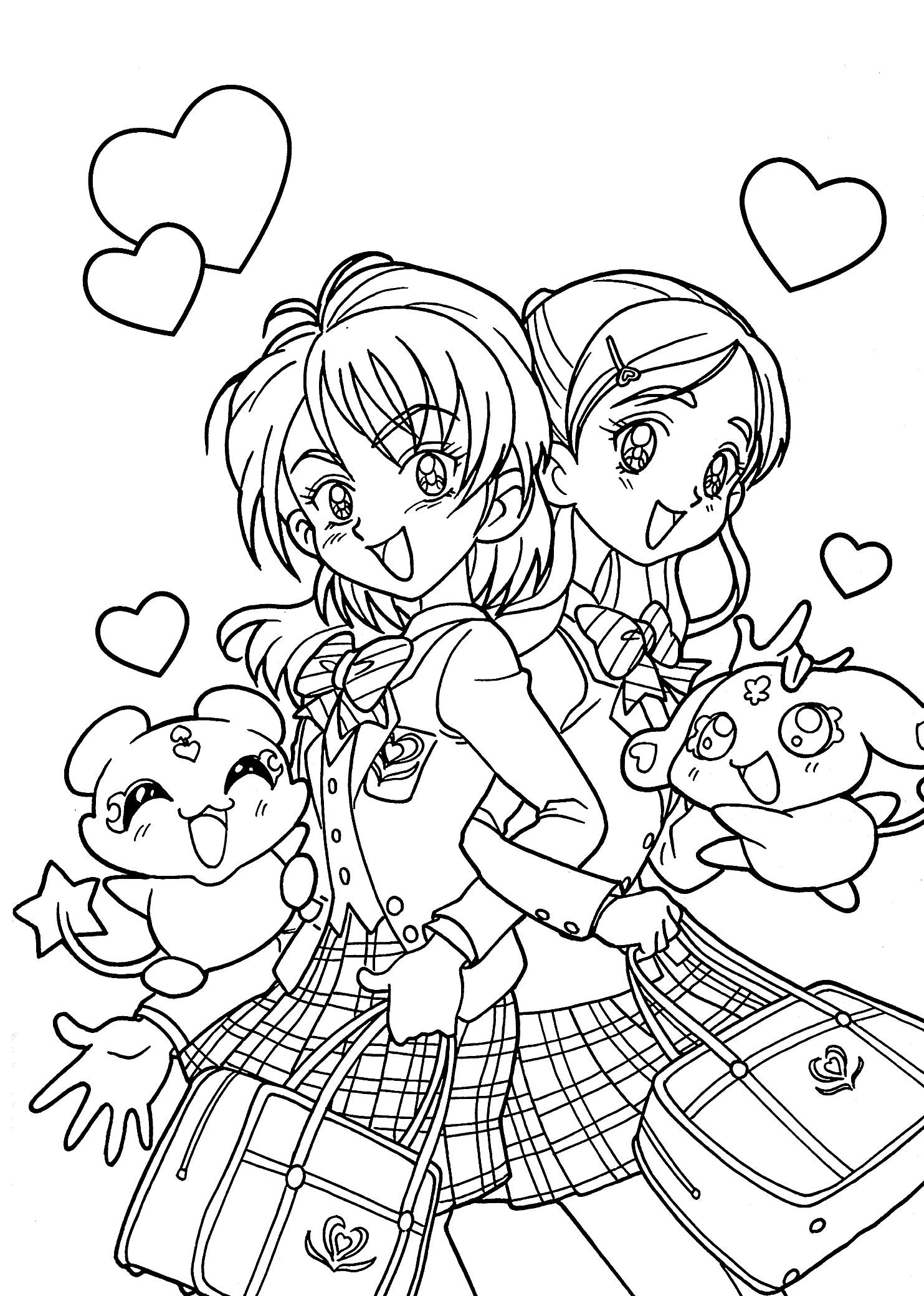 Anime School Girl Coloring Pages At GetColorings Free Printable 
