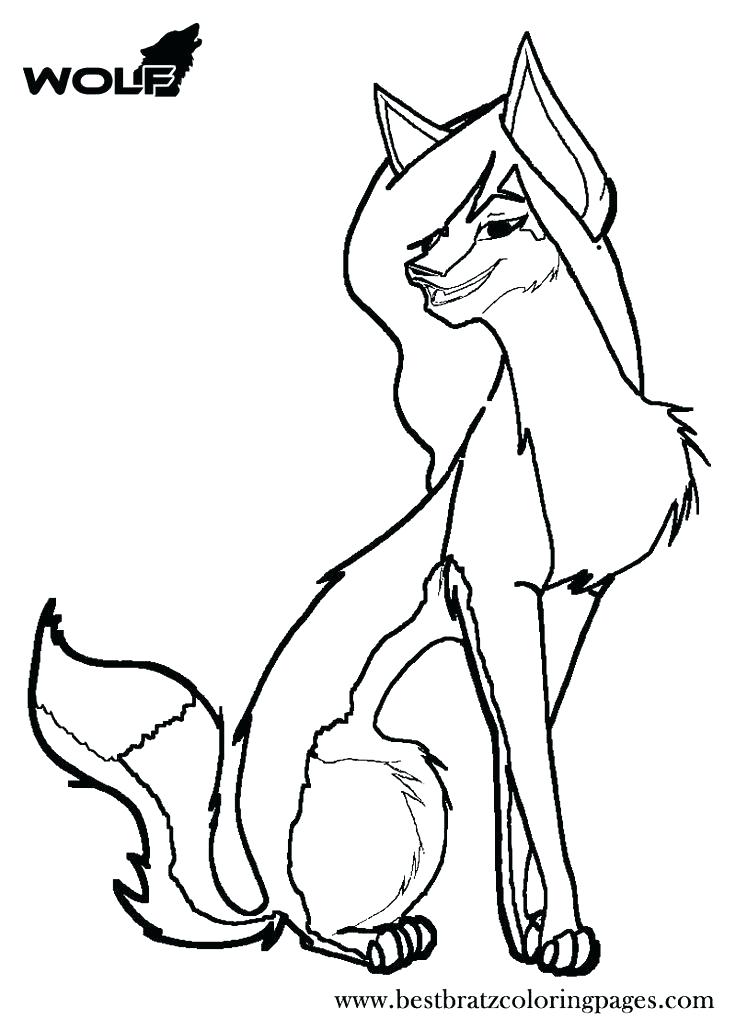 Anime Wolf Coloring Pages at Free