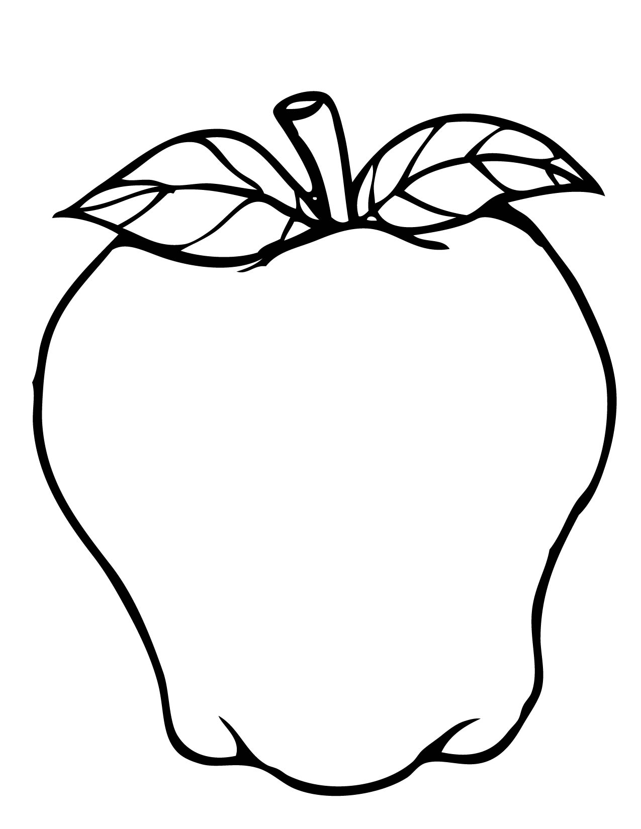 Apple Printable Coloring Pages at Free printable