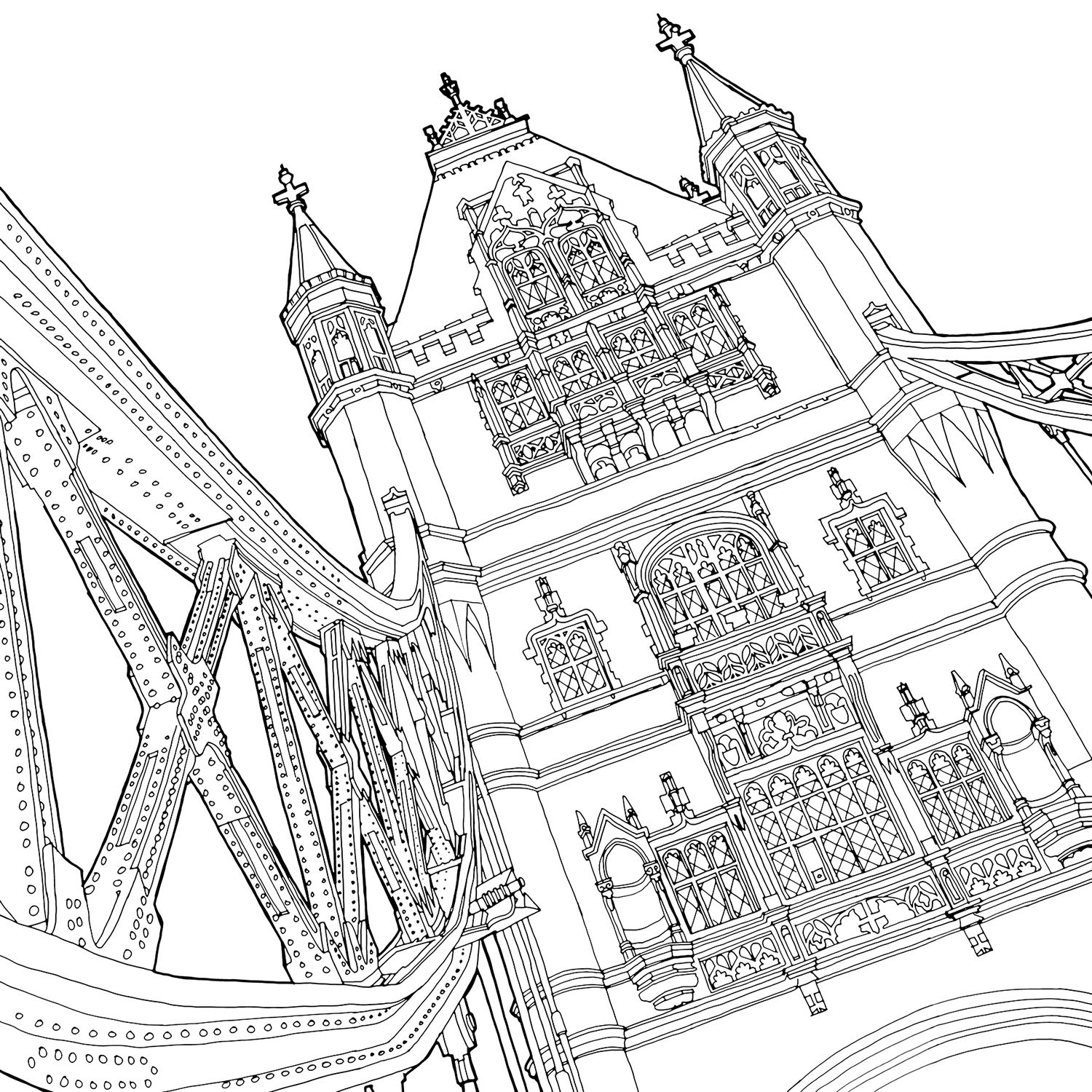 Architecture Coloring Pages At Free Printable