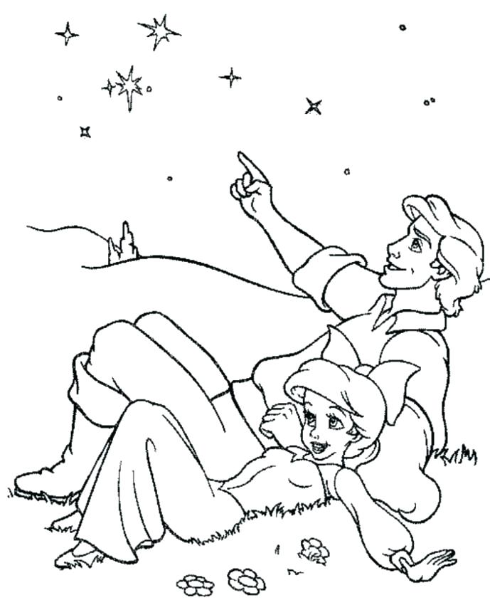 Ariel And Eric Coloring Pages At Free Printable